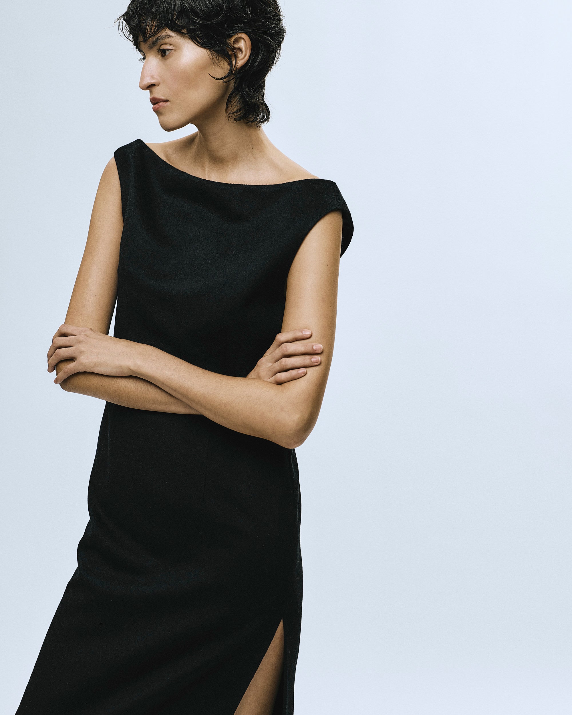 Luxuriöses Kaschmir Midikleid