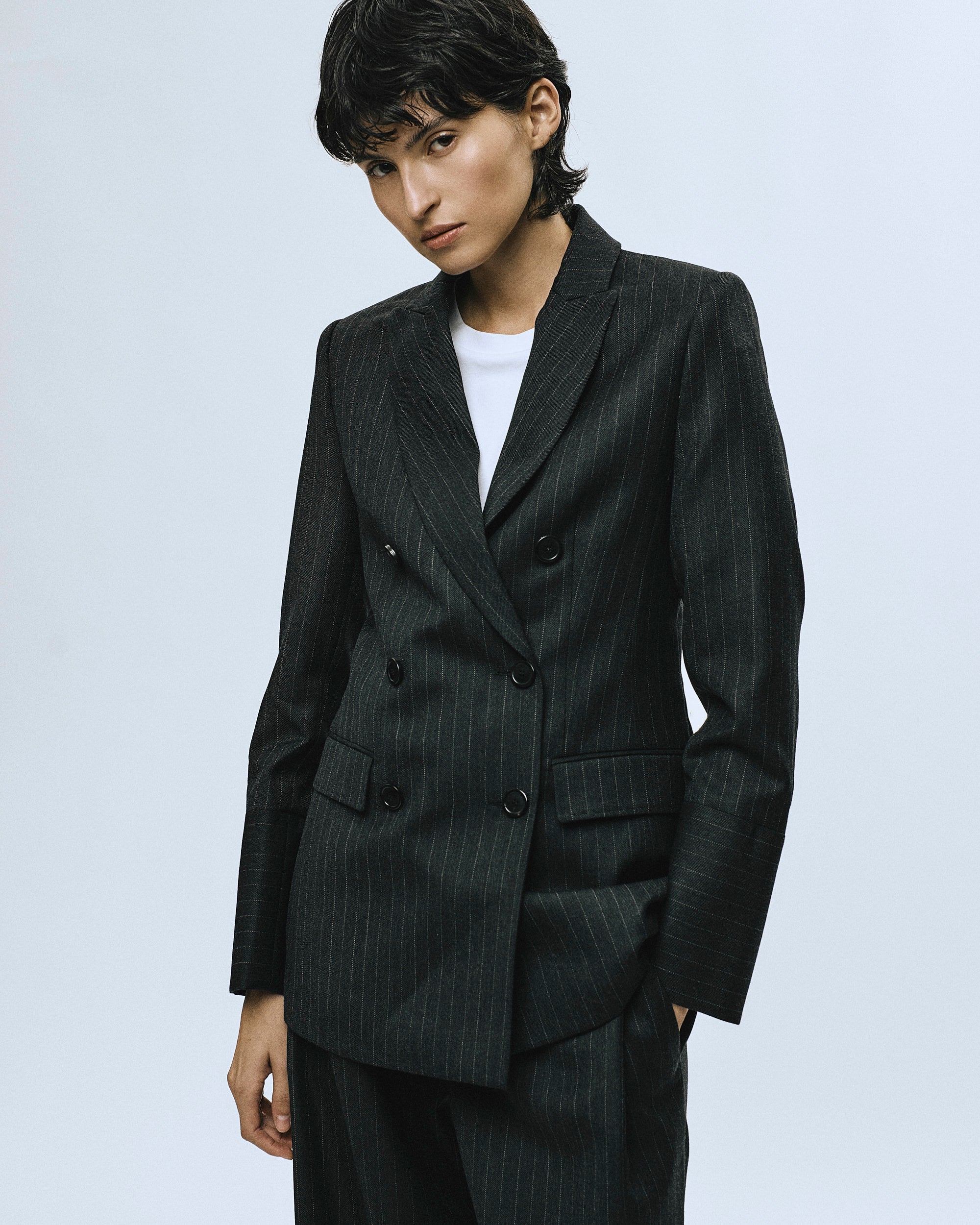 Pinstripe Blazer