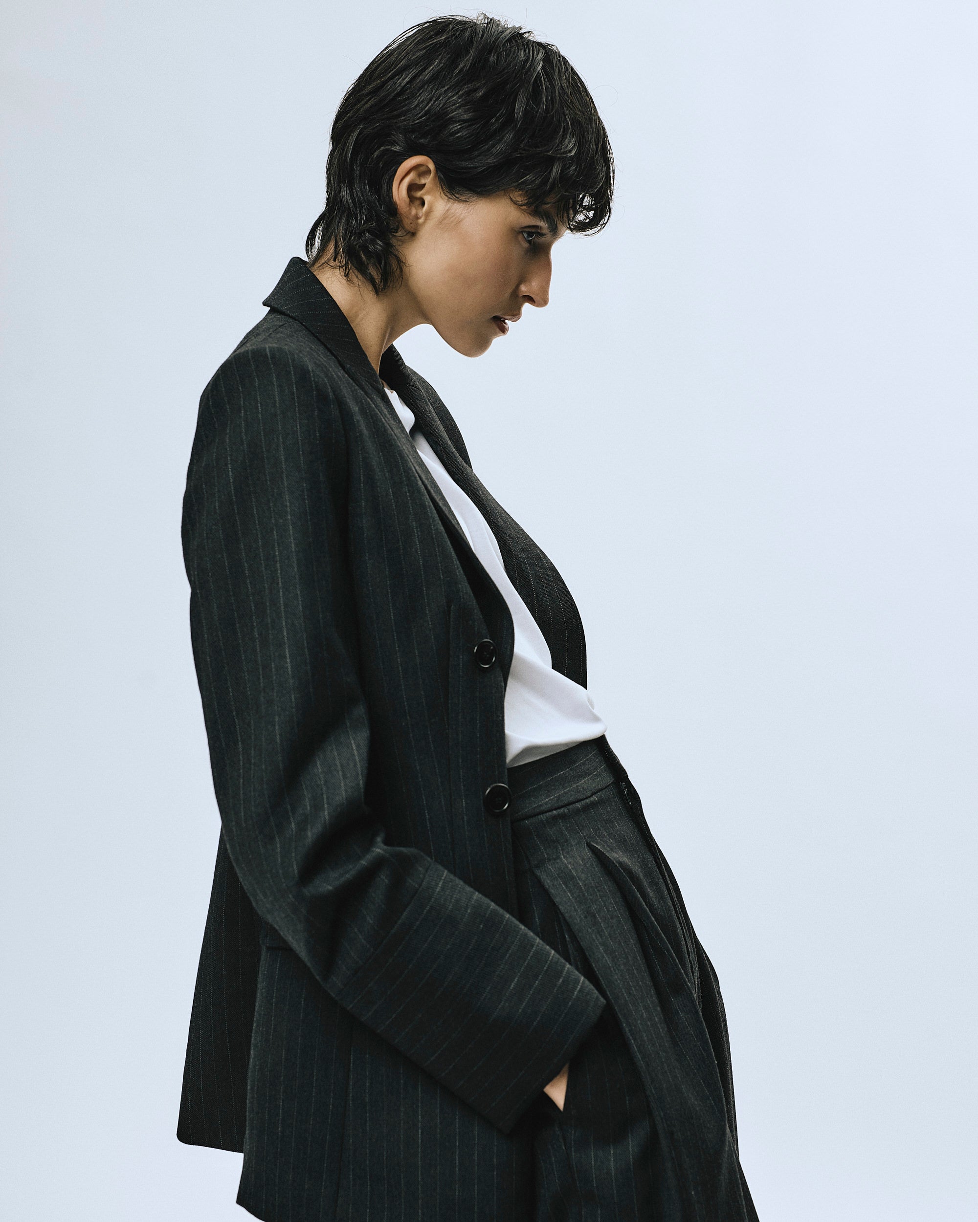 Pinstripe Blazer