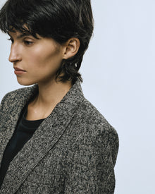 Blazer in meliertem Streifen