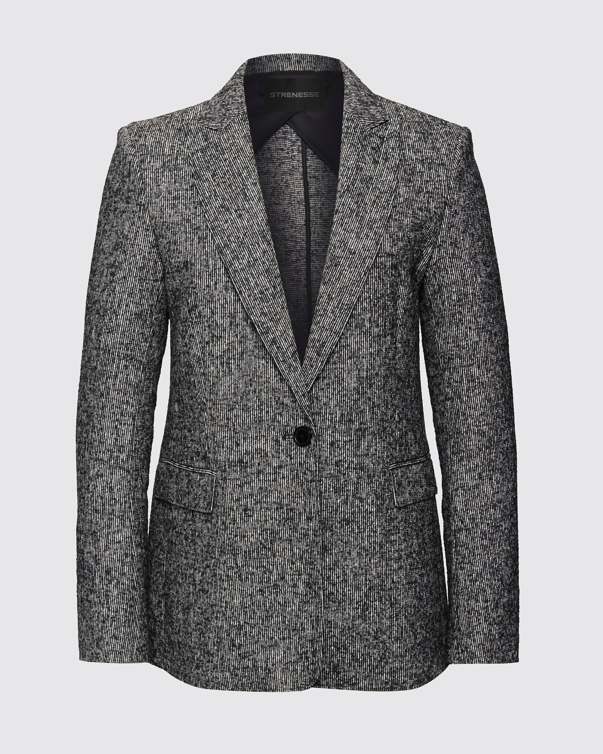 Blazer in meliertem Streifen