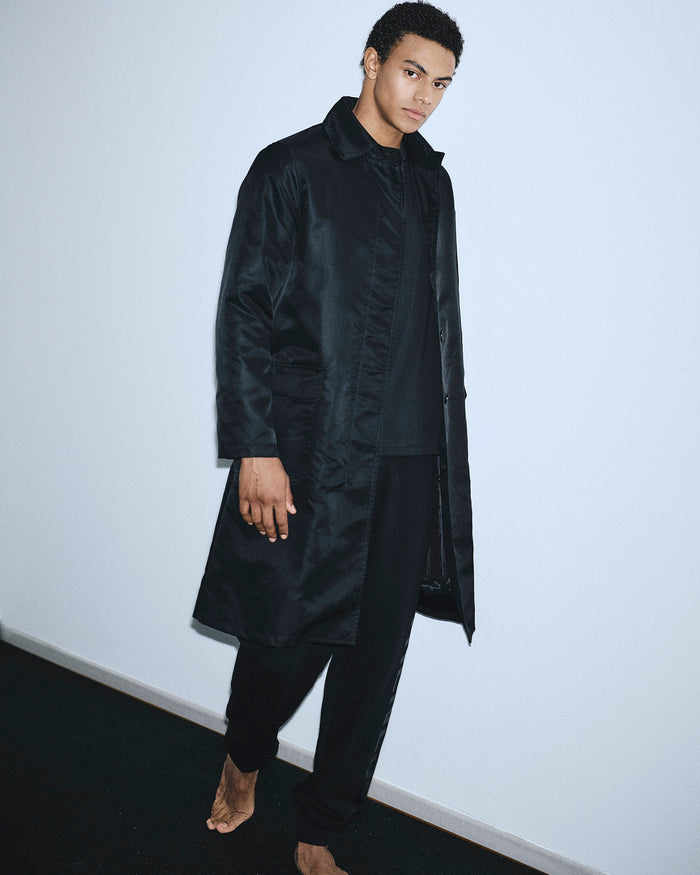 Nylon coat with removable lining - unisex