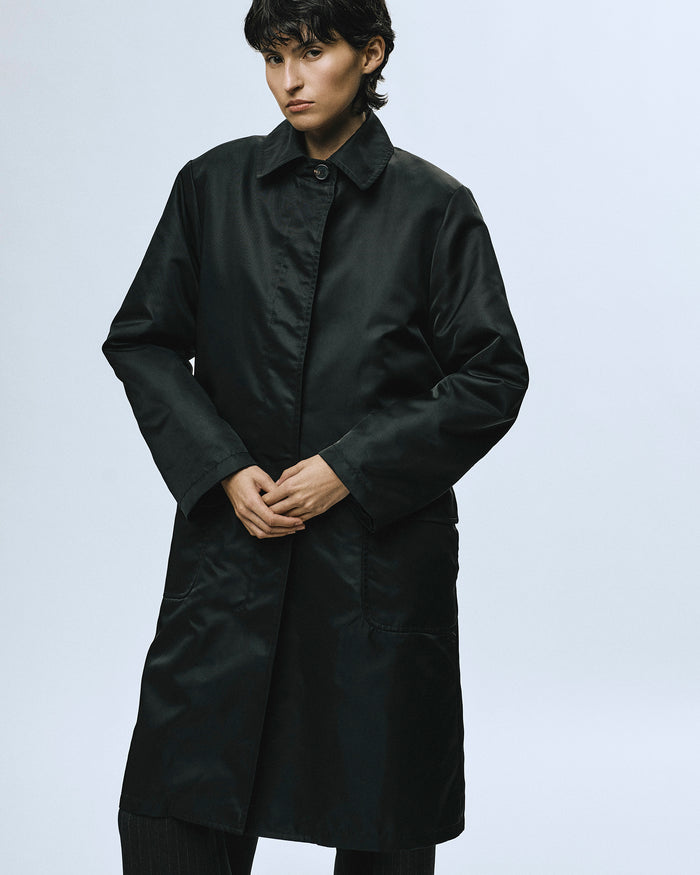 Nylon coat with removable lining - unisex