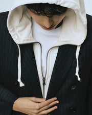 Sleeveless zip jacket in organic cotton - unisex