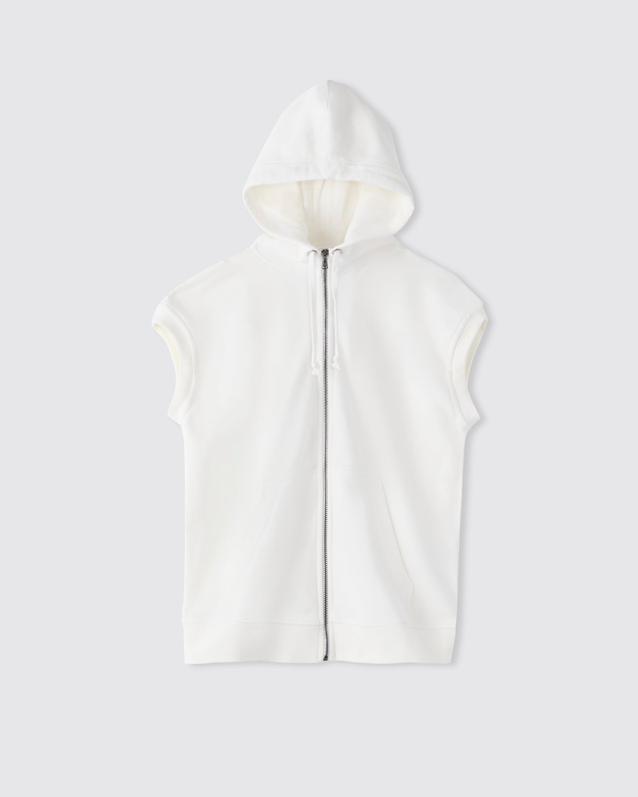 Ärmellose Zipjacke in Biobaumwolle - unisex