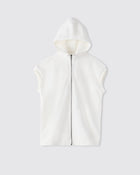 Ärmellose Zipjacke in Biobaumwolle - unisex