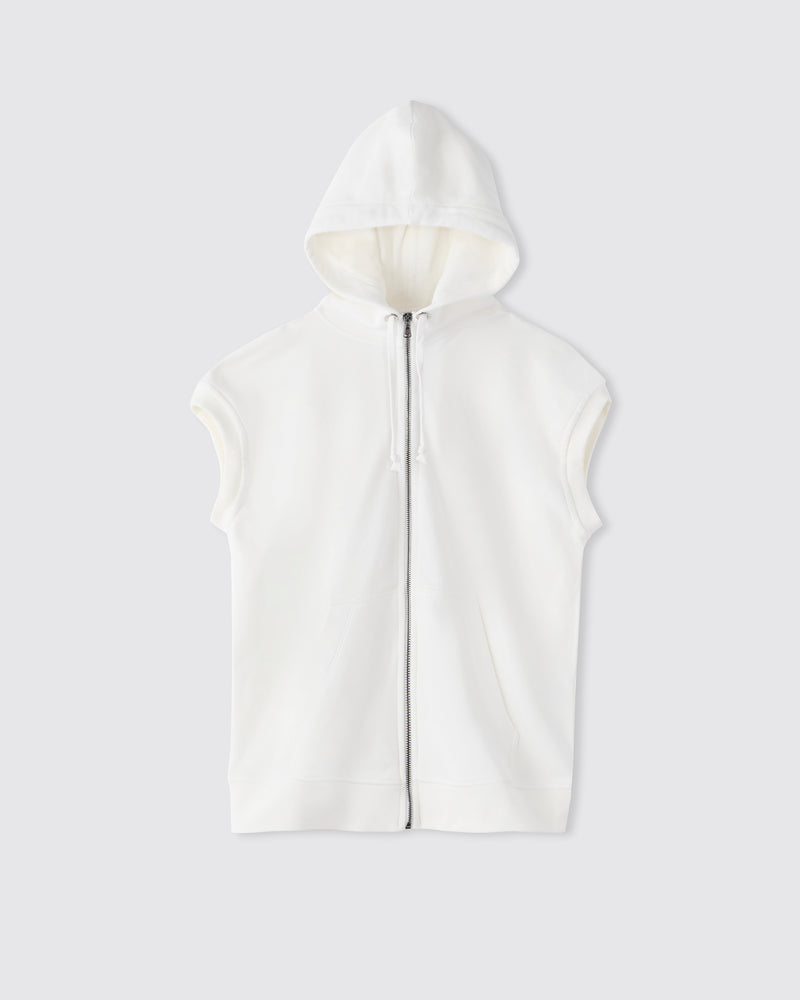 Ärmellose Zipjacke in Biobaumwolle - unisex