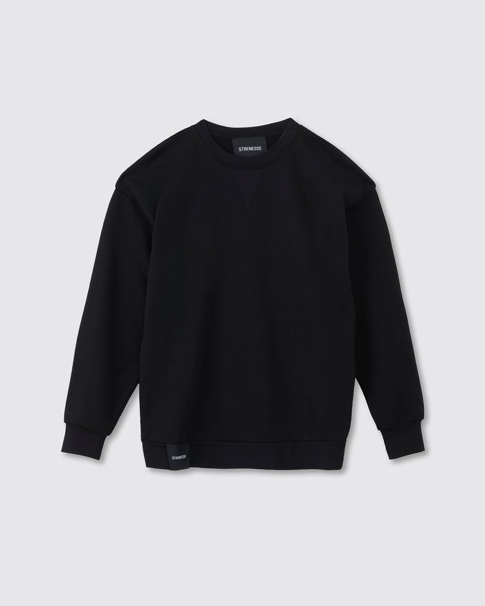 Sweatshirt with logo label - unisex