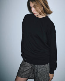 Sweatshirt mit Logo Etikett - unisex